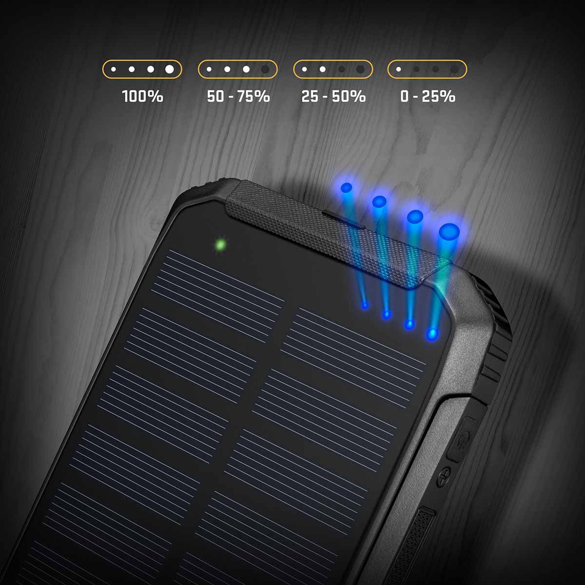 LED indikátory stavu baterie a nabíjení